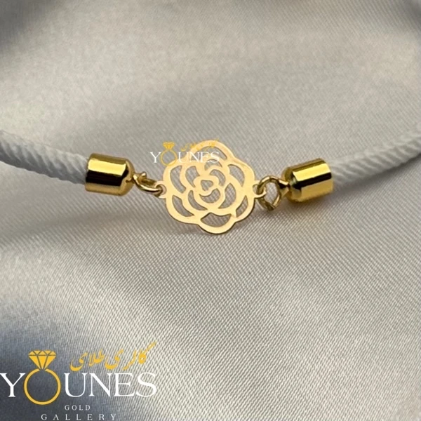 دستبند گل رز طلا لیزری